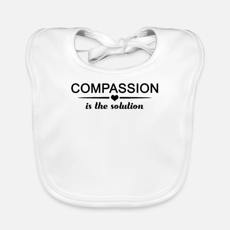 Compassion is the solution feeling problem gift Organic Baby Bibs