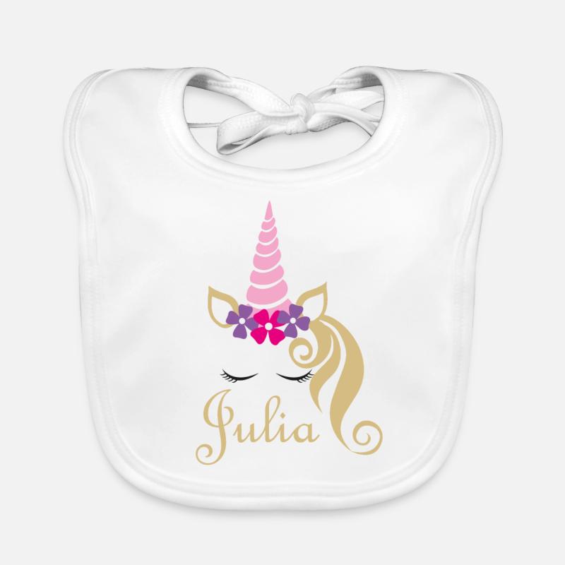 Julia - Bavoir bio Bébé - blanc