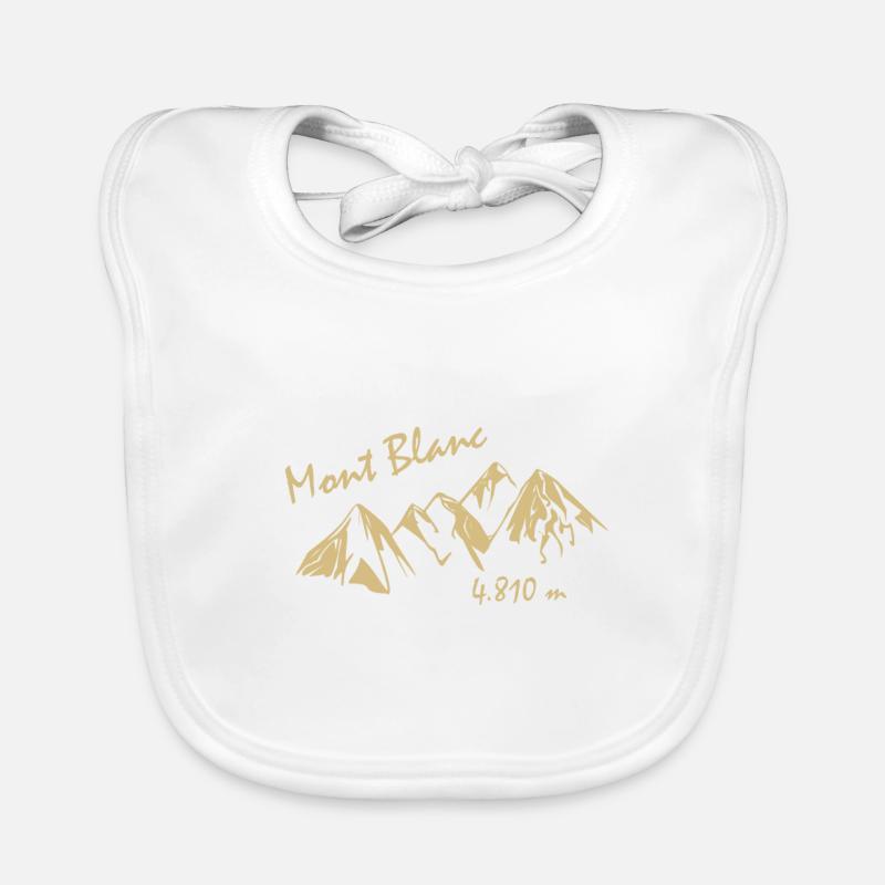 Mont Blanc - Bavoir bio Bébé - blanc