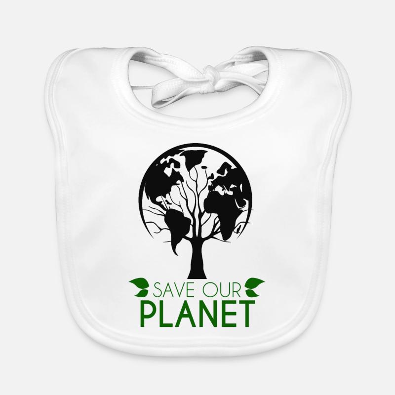 Save our future climate protection gift Organic Baby Bibs