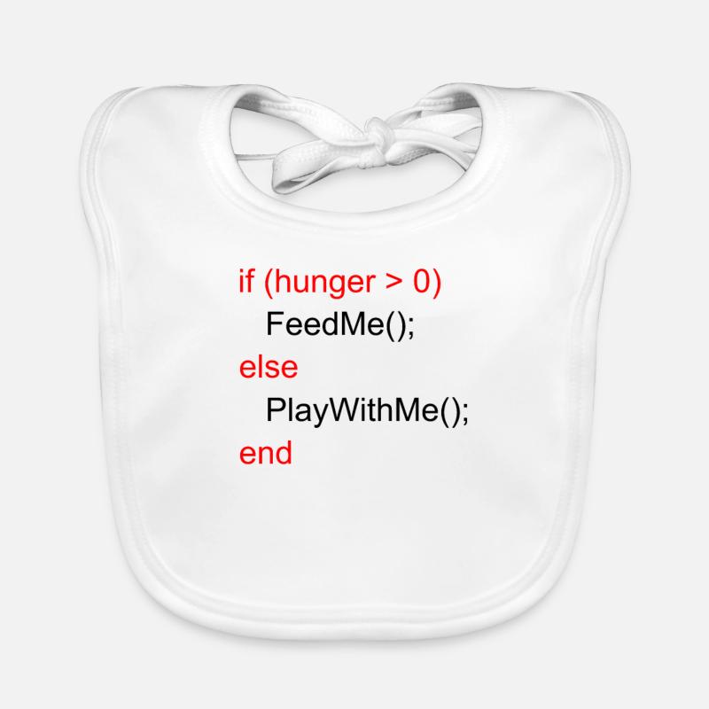 Cadeau de conception pour bébé programmeur nerd bébé Bavoir bio Bébé