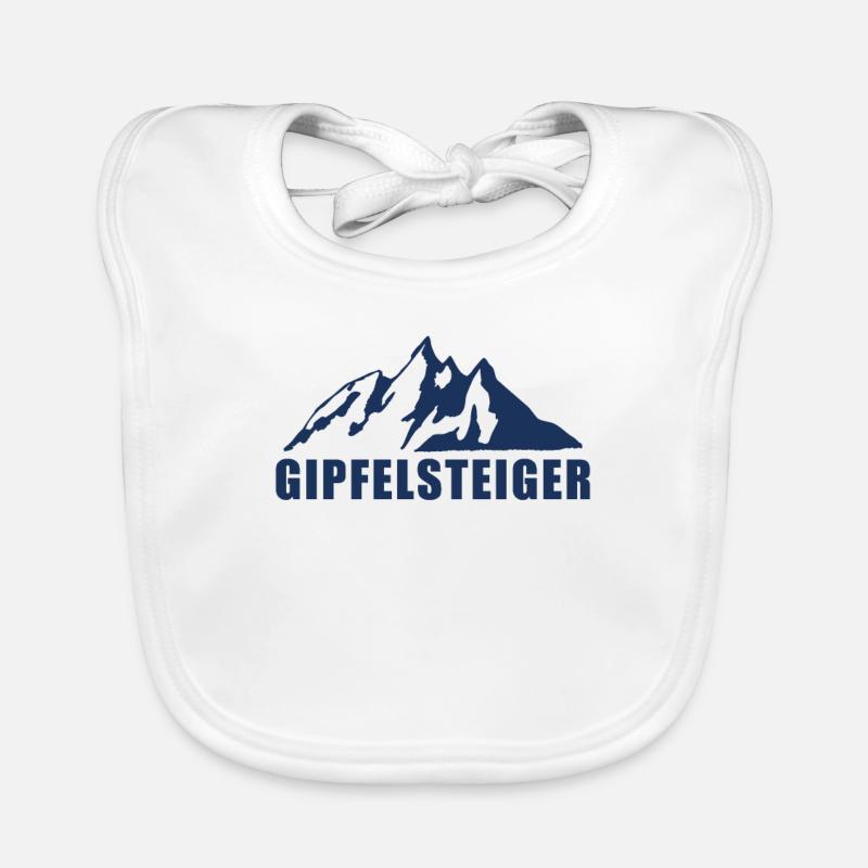 Gipfelsteiger Wandern Berg Wanderlust Wanderer Baby Bio-Lätzchen