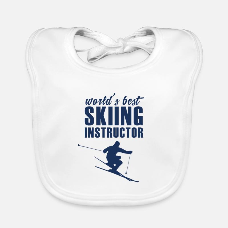 Ski Instructeur de ski Moniteur de Ski Coach Ski Bavoir bio Bébé