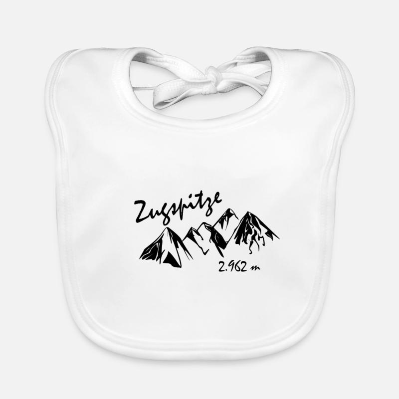 Zugspitze - Baby Bio-Lätzchen - Weiß