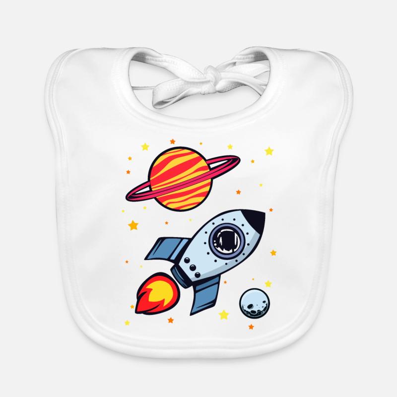 Raketenschiff Baby Bio-Lätzchen