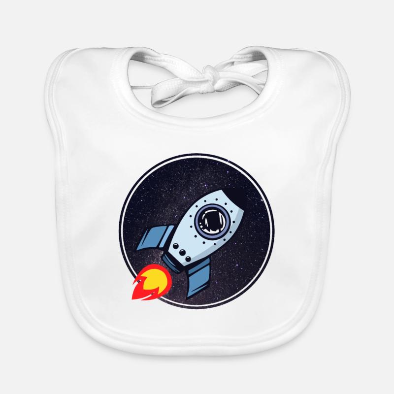 rocket ship Organic Baby Bibs