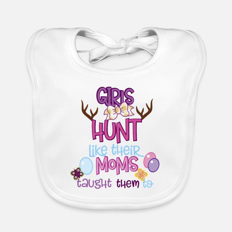 Les filles chassent comme des mamans Bavoir bio Bébé