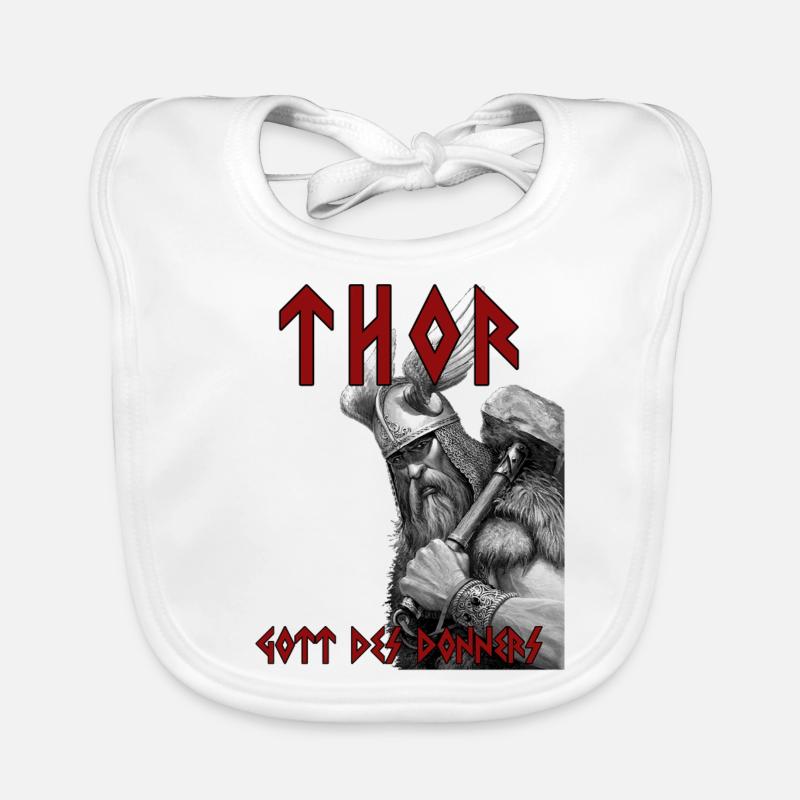 Thor - Gott des Donners Baby Bio-Lätzchen