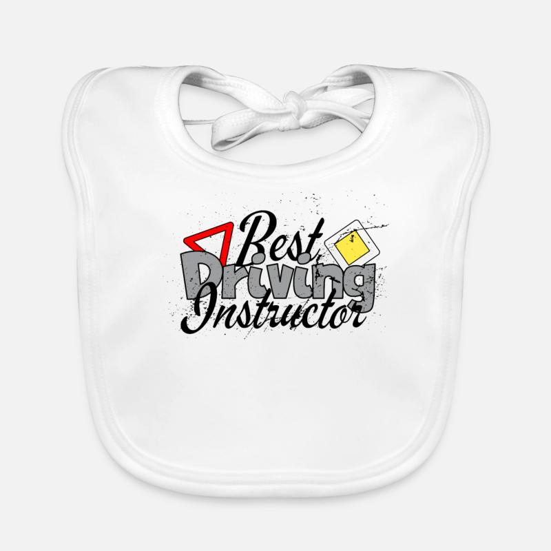 cool driving instructor driving school driving instructor gift Organic Baby Bibs