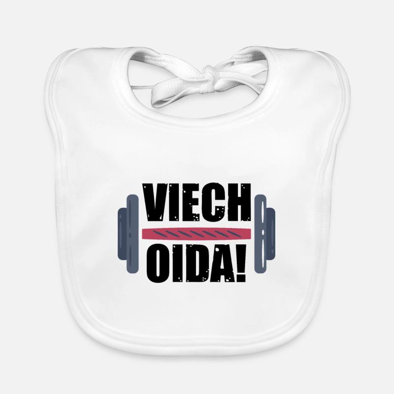 Viech Oida! Geschenk Idee Baby Bio-Lätzchen
