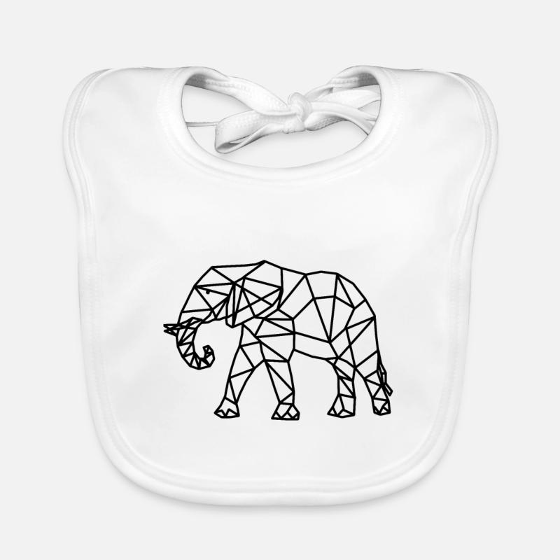 Elephant geometric geometry animals Organic Baby Bibs