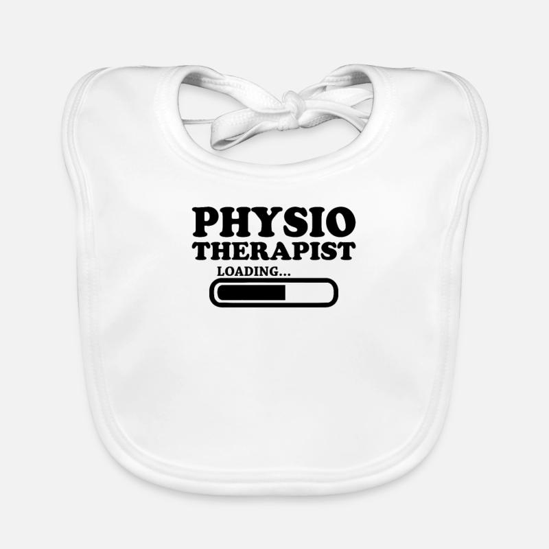 Physiotherapeut, Geschenk, lustiger Spruch Baby Bio-Lätzchen