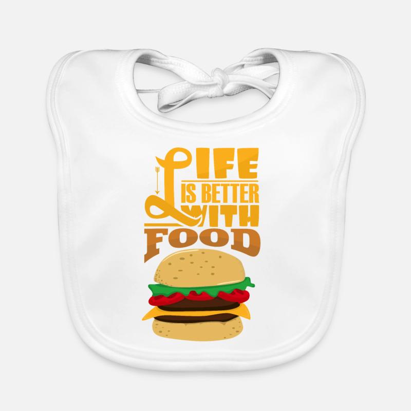 hamburger Organic Baby Bibs