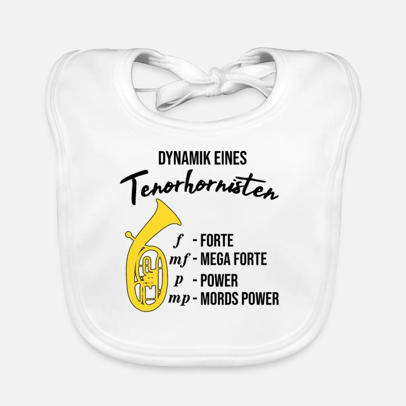 Tenorhorn Geschenk, Dynamik eines Tenorhornisten Baby Bio-Lätzchen