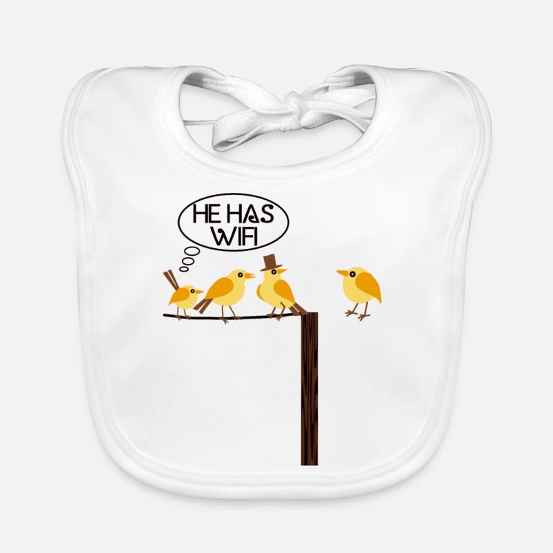 WLAN WIFI Vogel online Informatik Baby Bio-Lätzchen