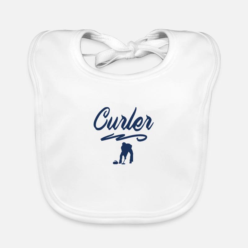 Curling Curling Curling Curling Bavoir bio Bébé