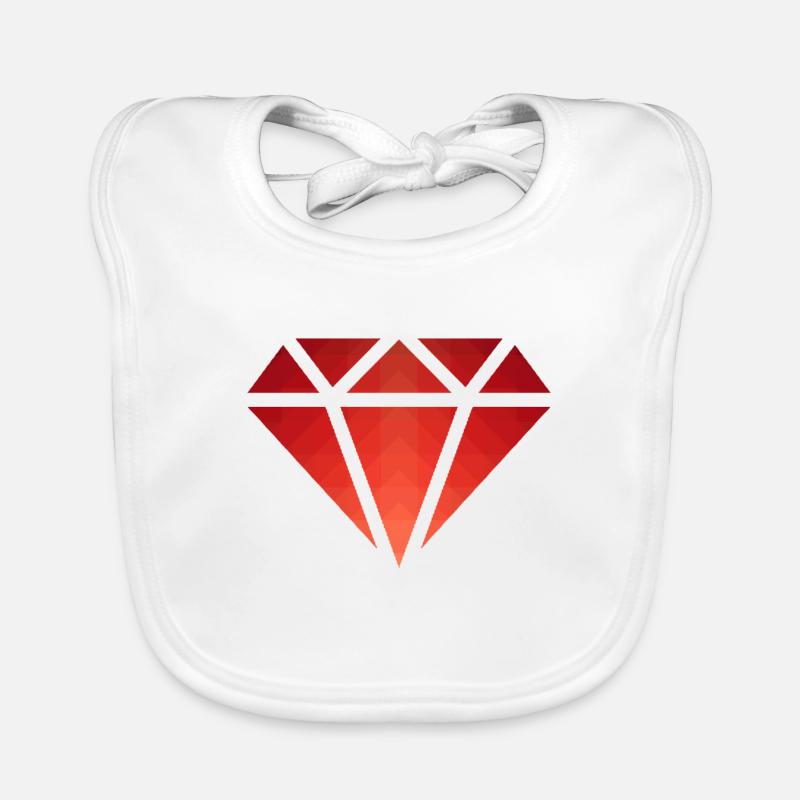 Modèle - Forme - Diamant - Cristal - polygone - 2 Bavoir bio Bébé