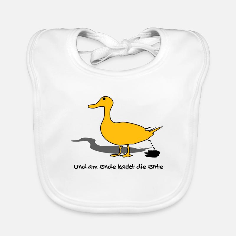 Caca de canard & Drôles de phrases Bavoir bio Bébé