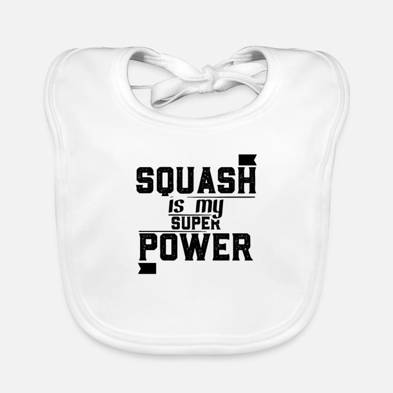 Squash Squash Racket Squash Ball Squash Player Organic Baby Bibs