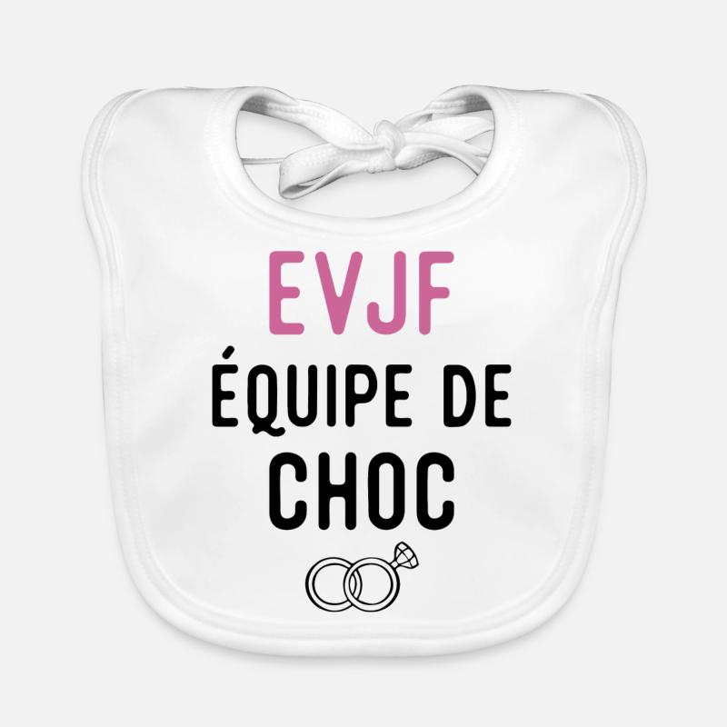 équipe de choc evjf - Bavoir bio Bébé - blanc