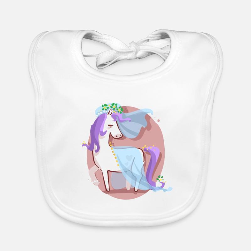 Unicorn bride Organic Baby Bibs