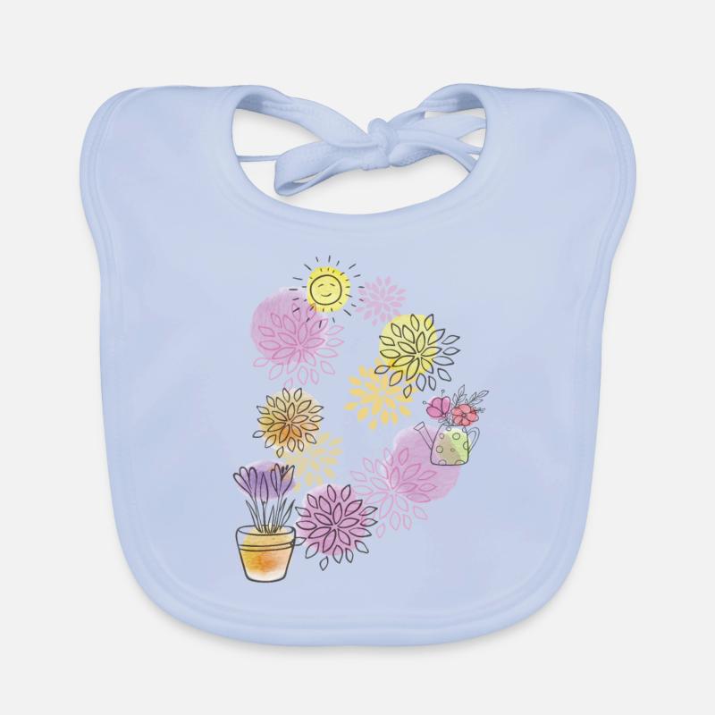 spring pattern Organic Baby Bibs