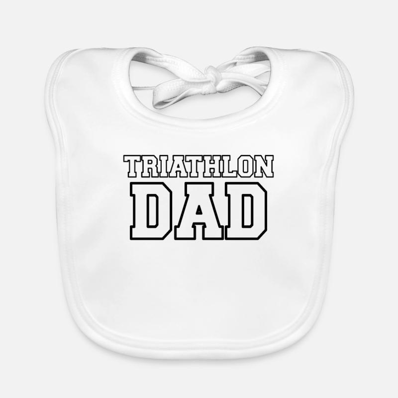 Triathlons - Bavoir bio Bébé - blanc