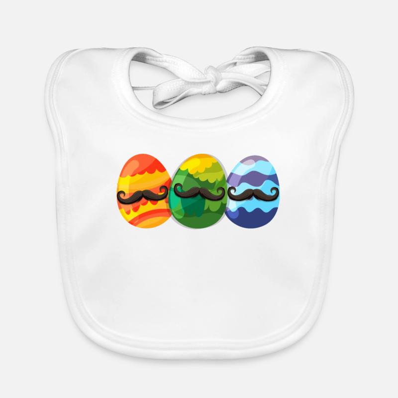 Hipster easter egg Organic Baby Bibs