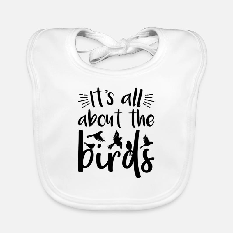 Birder, Birdwatcher, thème cadeau pour oiseaux à imprimer Bavoir bio Bébé