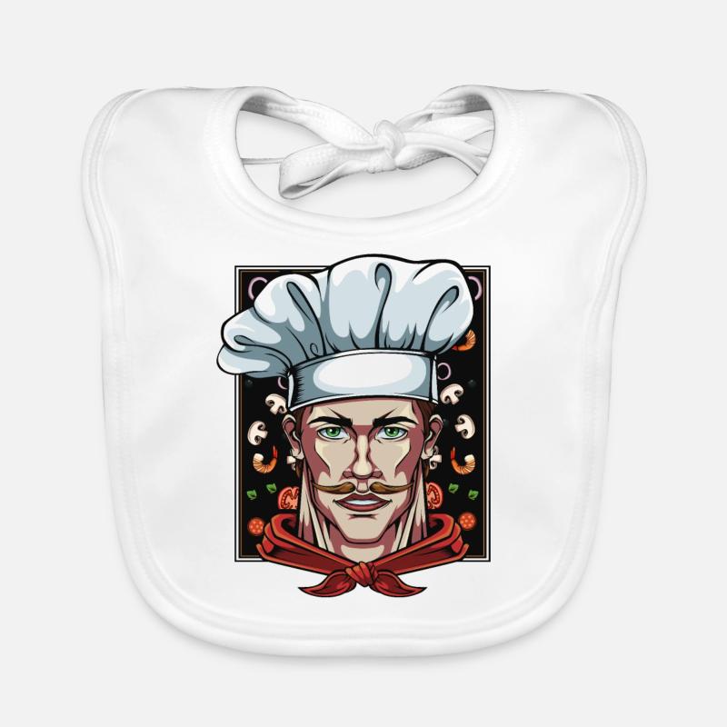 Küchenchef Chefkoch Chef Köche Restaurant Kochen Baby Bio-Lätzchen