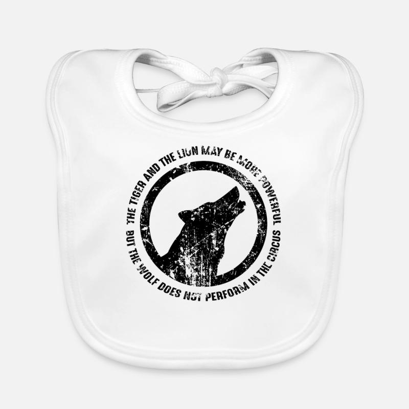 Wolf Does Not Perform In The Circus Organic Baby Bibs