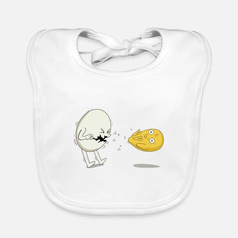 Egg Chick Egg Yolk Sneeze Cold Funny Chicken Organic Baby Bibs