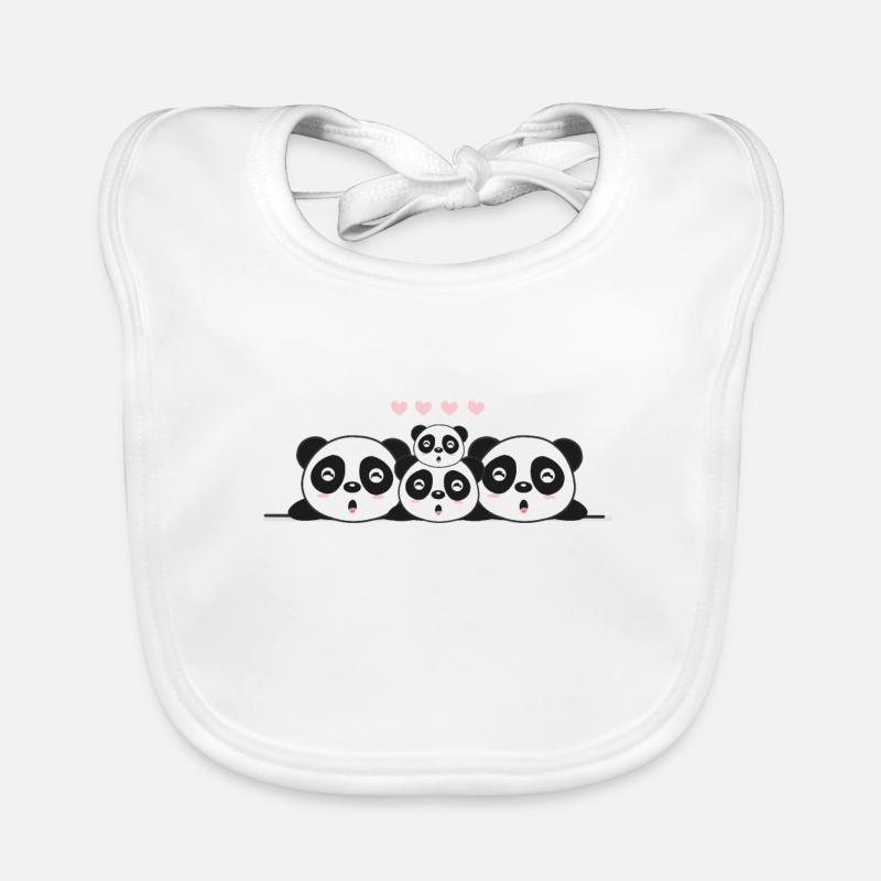 Panda amis Bavoir bio Bébé