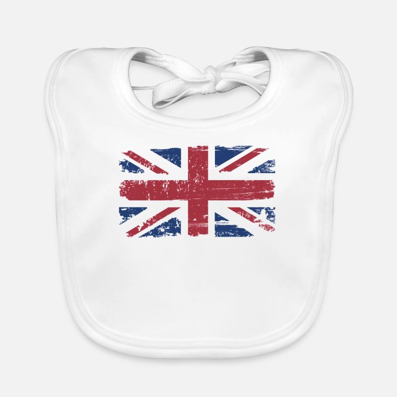 Great Britain Flag Organic Baby Bibs