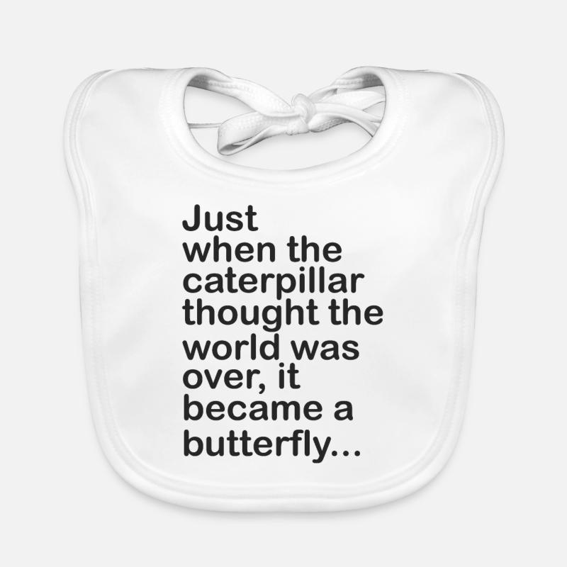 Caterpillar Became Butterfly Organic Baby Bibs