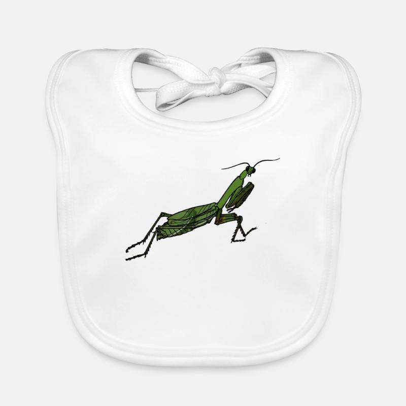 Mantis insect mantis insects graphic Organic Baby Bibs