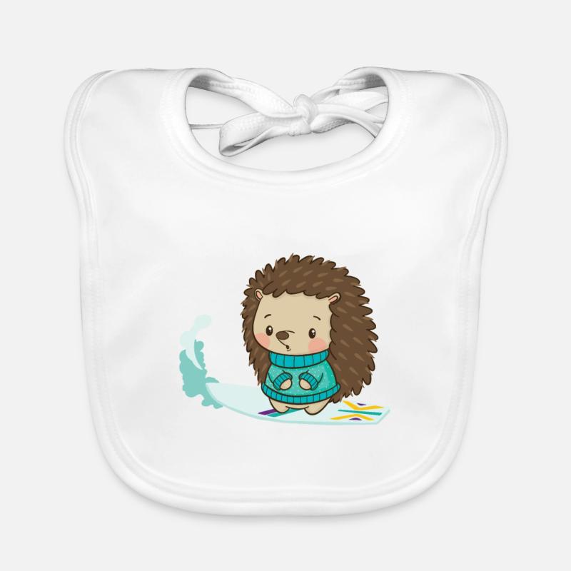 Hérisson Surfer Bavoir bio Bébé