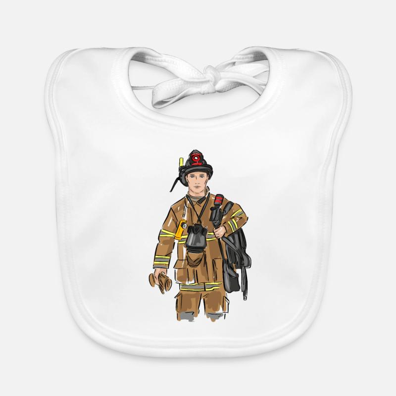 Feuerwehrmann Baby Bio-Lätzchen