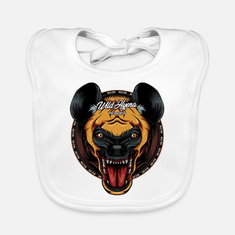 Cool Hyänenkopf Tüpfelhyäne Tierwelt Geschenkidee Baby Bio-Lätzchen