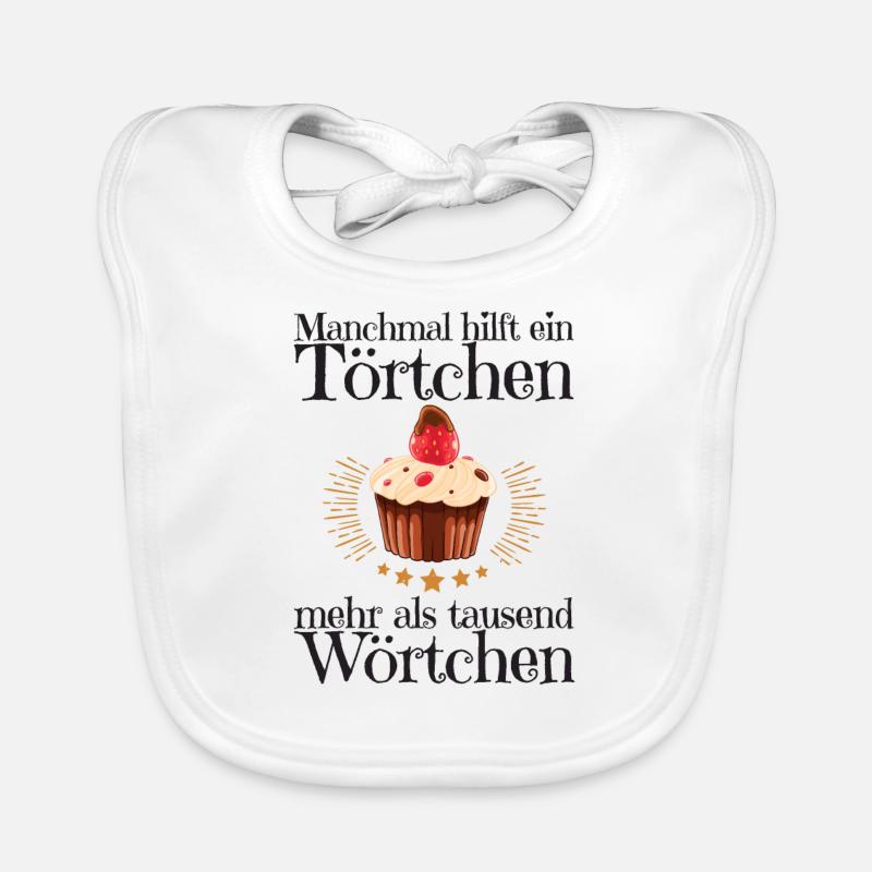 Tartlets Word Cake Words Cupcake black Organic Baby Bibs