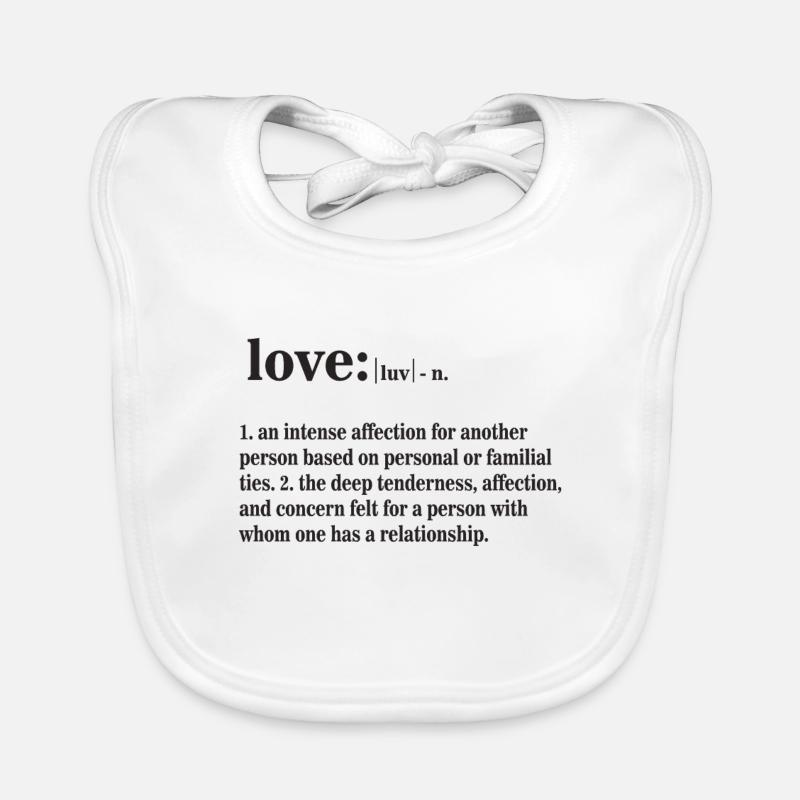 Définition de l’amour Bavoir bio Bébé