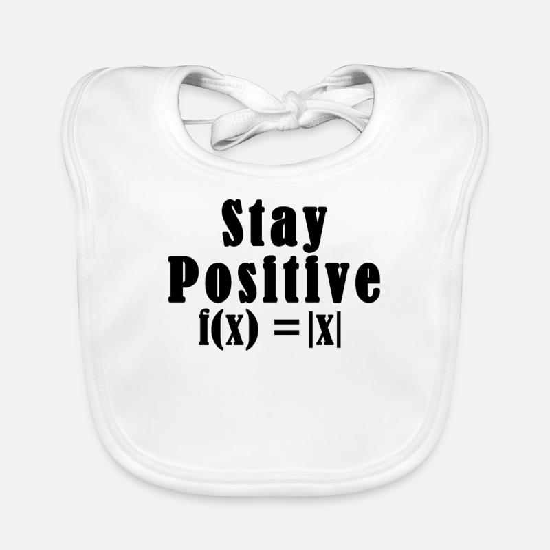 Math TShirt - Organic Baby Bibs - white