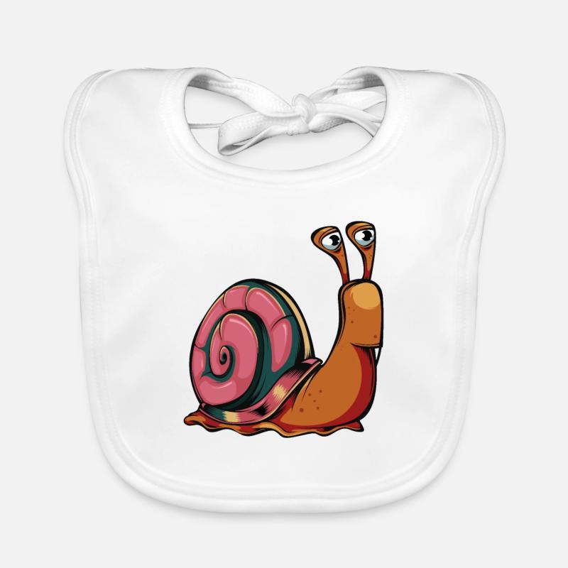 Comic Schnecke Baby Bio-Lätzchen