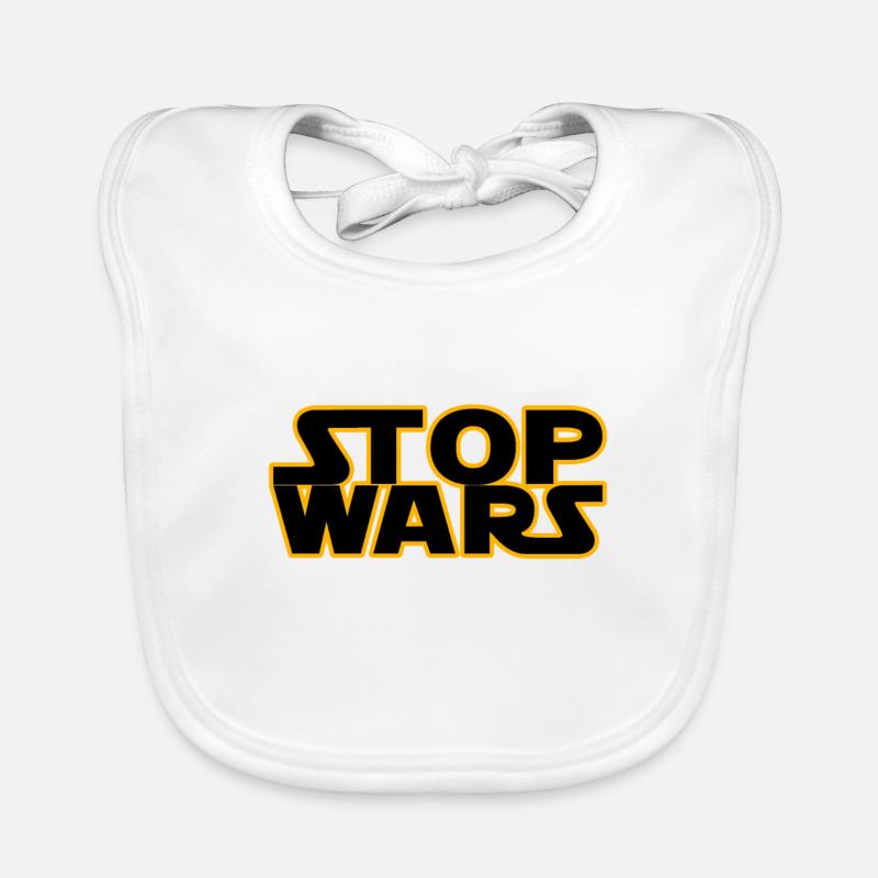 STOP WARS - Baby Bio-Lätzchen - Weiß