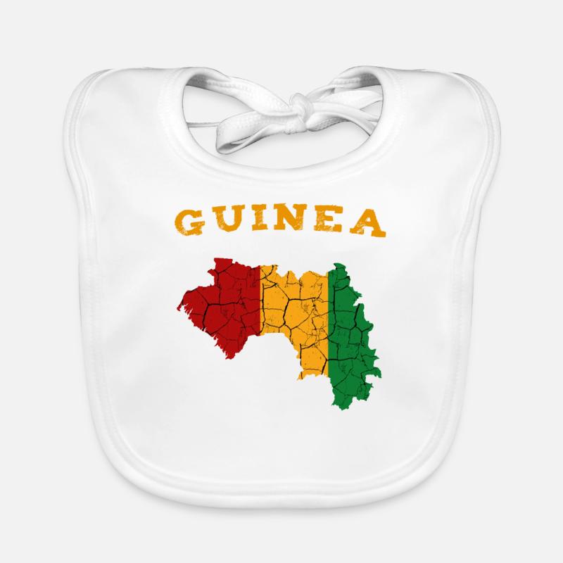 Cool cadeau de Conakry pour la République de Guinée - Bavoir bio Bébé - blanc