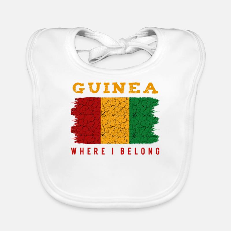 Guinea Where I Belong Cool Statement Gift Idea Organic Baby Bibs