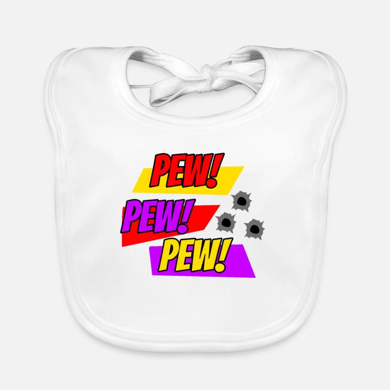 Comic PEW PEW Style de bande dessinée Bavoir bio Bébé