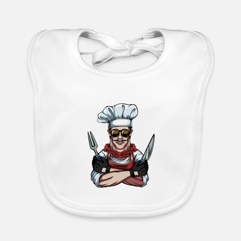 Cool chef chef cuisine chef chapeau Bavoir bio Bébé