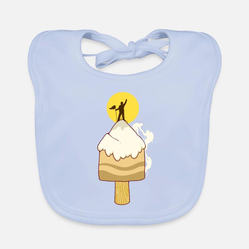 Eiscreme Eis Berg Bergsteiger Klettern Kletterer Baby Bio-Lätzchen
