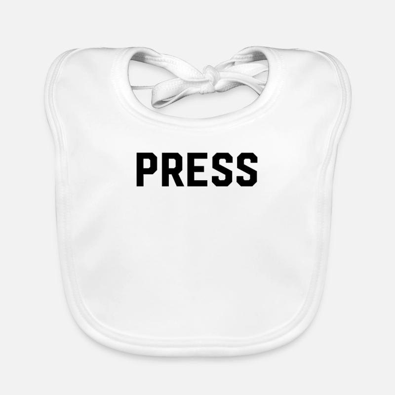 Journal de presse Journalisme Journal Reporter - Bavoir bio Bébé - blanc